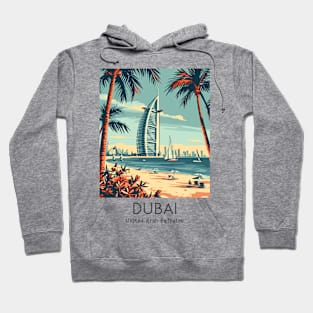 A Vintage Travel Illustration of Dubai - United Arab Emirates Hoodie